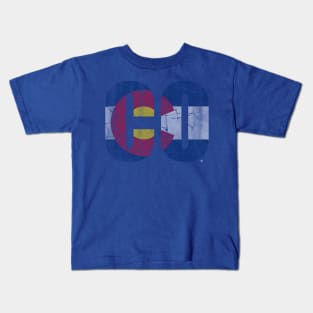 Retro CO Colorado Flag Kids T-Shirt